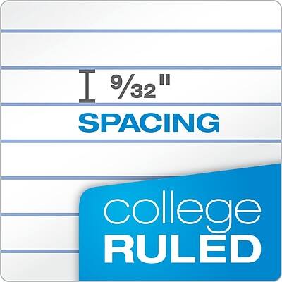 9/32" SPACING  
college RULED