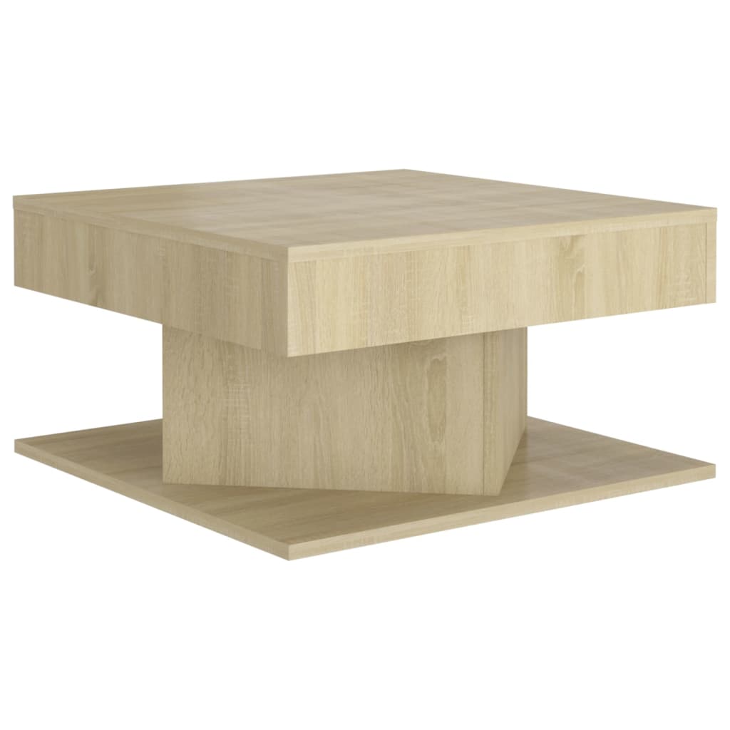 Alt View 1. Boyel Living - 22.4 x 22.4 x 11.8 in. Square Engineered wood Small Simple Coffee Table in Sonoma oak Beige - Beige.