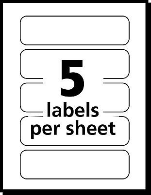 5 labels per sheet