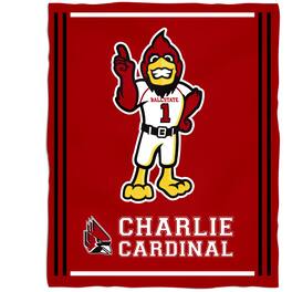 Vive La Fete - Ball State Cardinals 36'' x 48'' Children's Mascot Plush Blanket - Multicolor