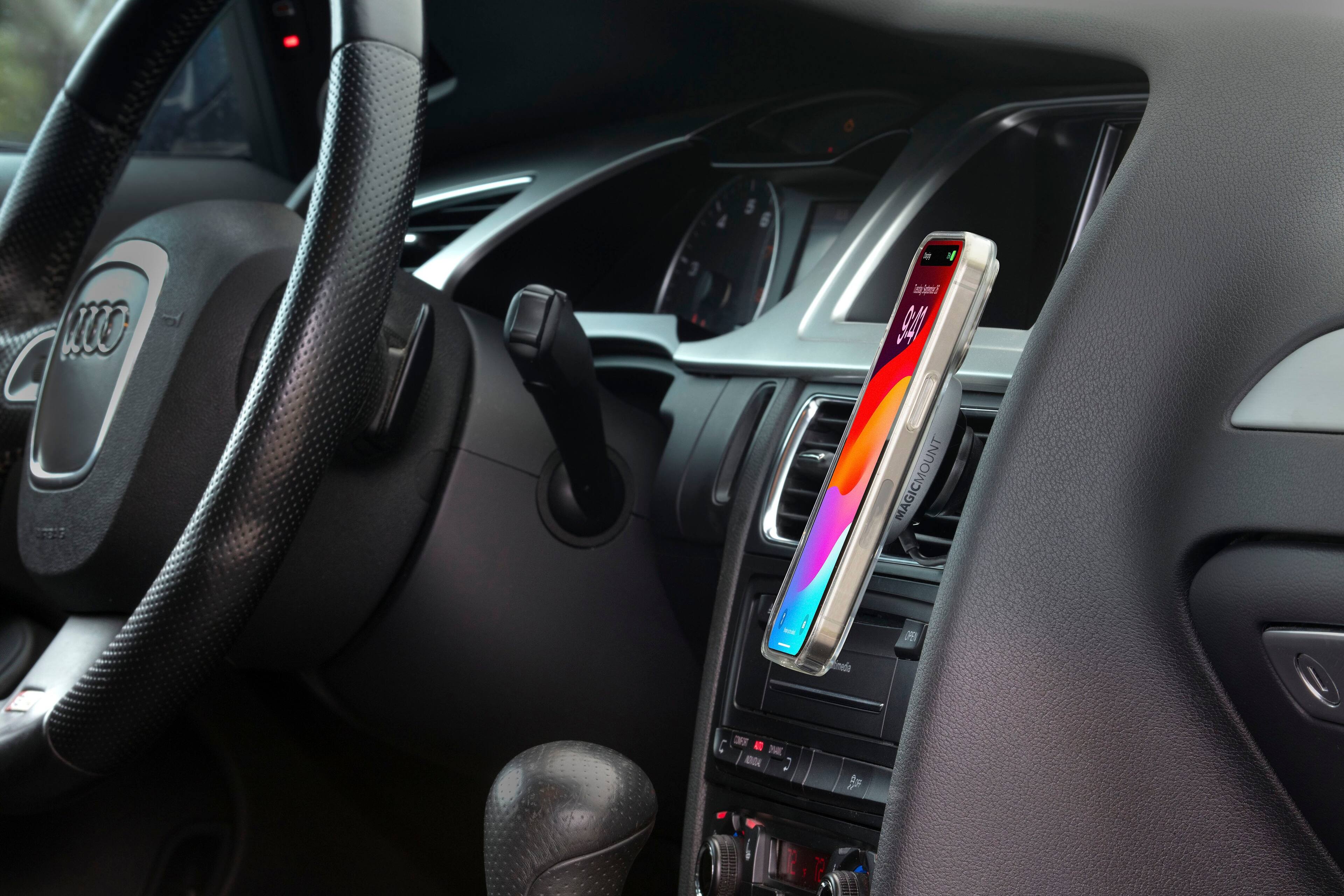 I have a MagicMount in my car. It's a great way to hold my phone securely while driving.