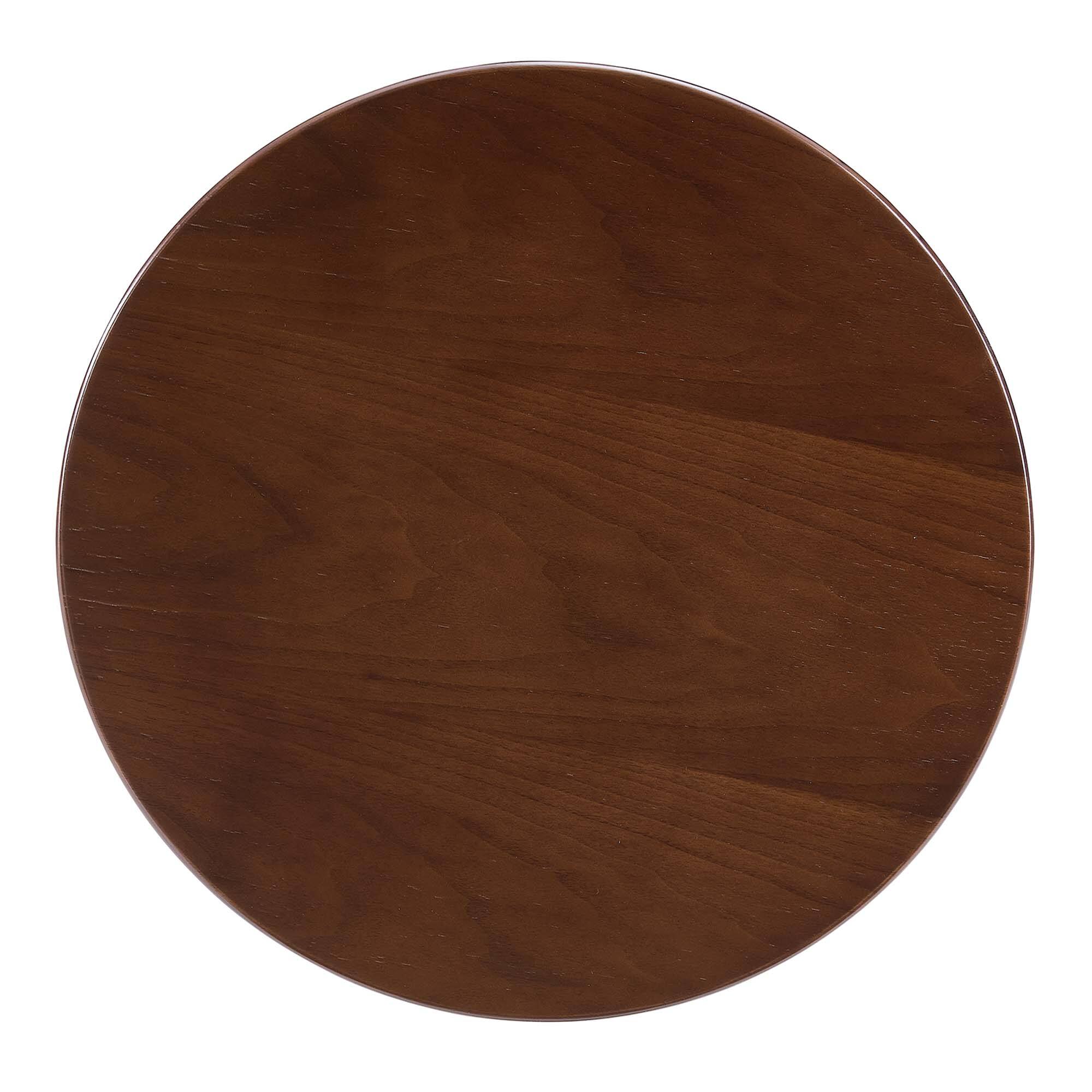 Alt View 2. Modway - Lippa Round Wood Side Table - Black Walnut.