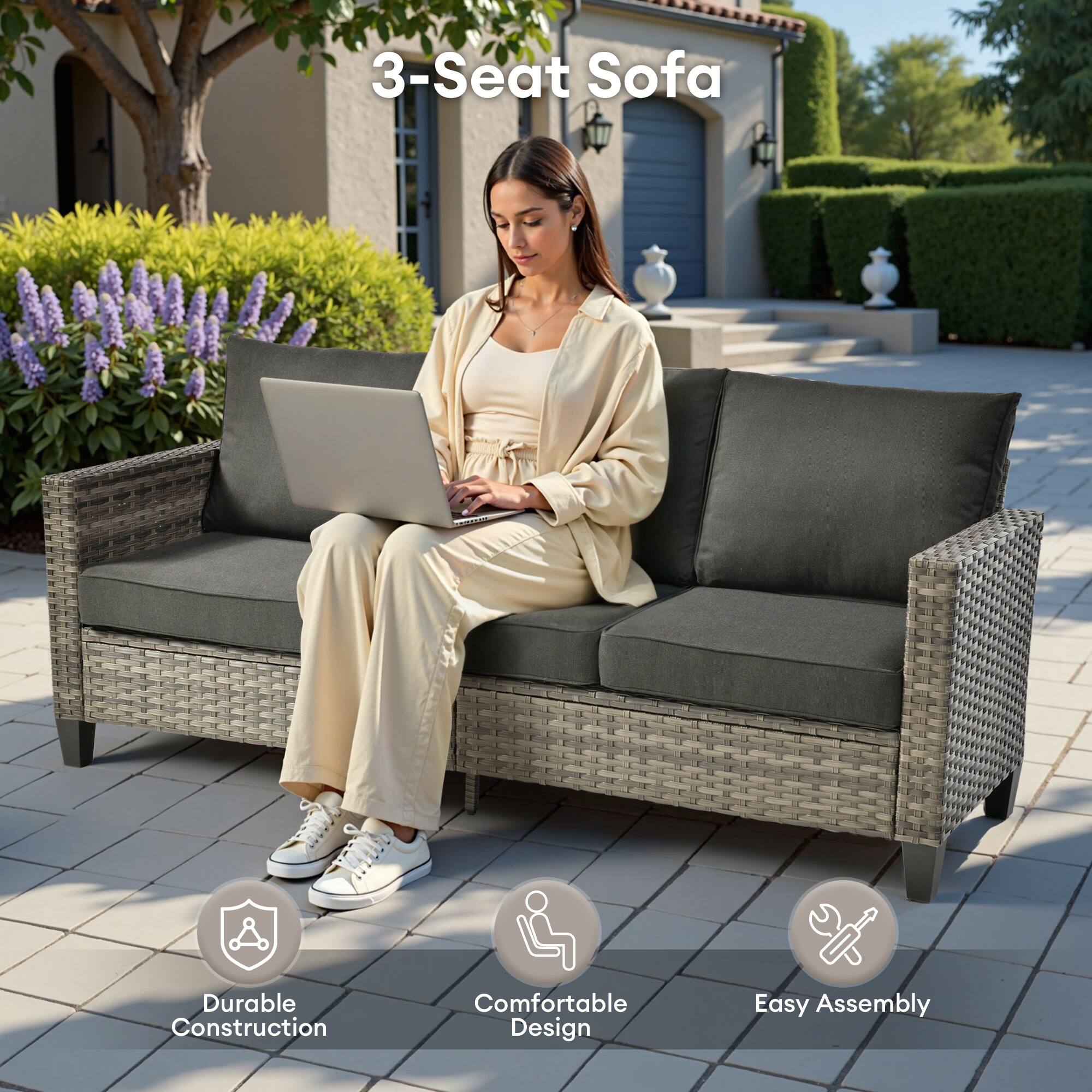 3-Seat Sofa

- Durable Construction
- Comfortable Design
- Easy Assembly