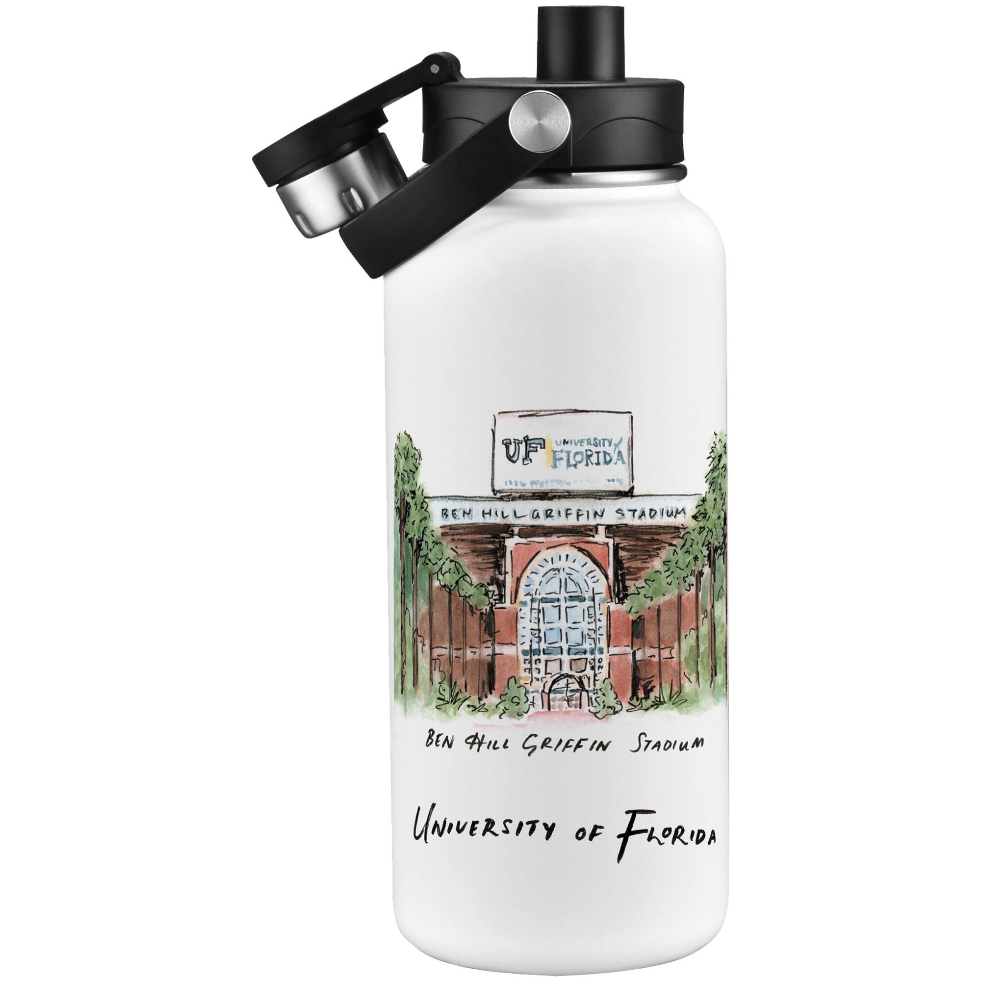 Indigo Falls - Florida Gators Laura Wilcox Watercolors 34oz. Water Bottle - Multicolor