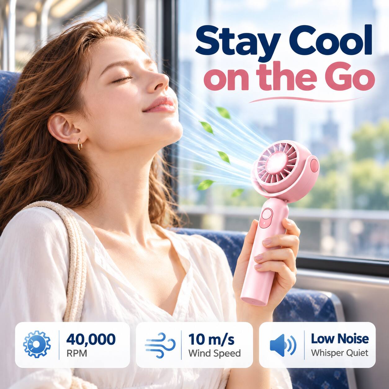 Stay Cool on the Go

40,000 RPM

10 m/s Wind Speed

Low Noise Whisper Quiet