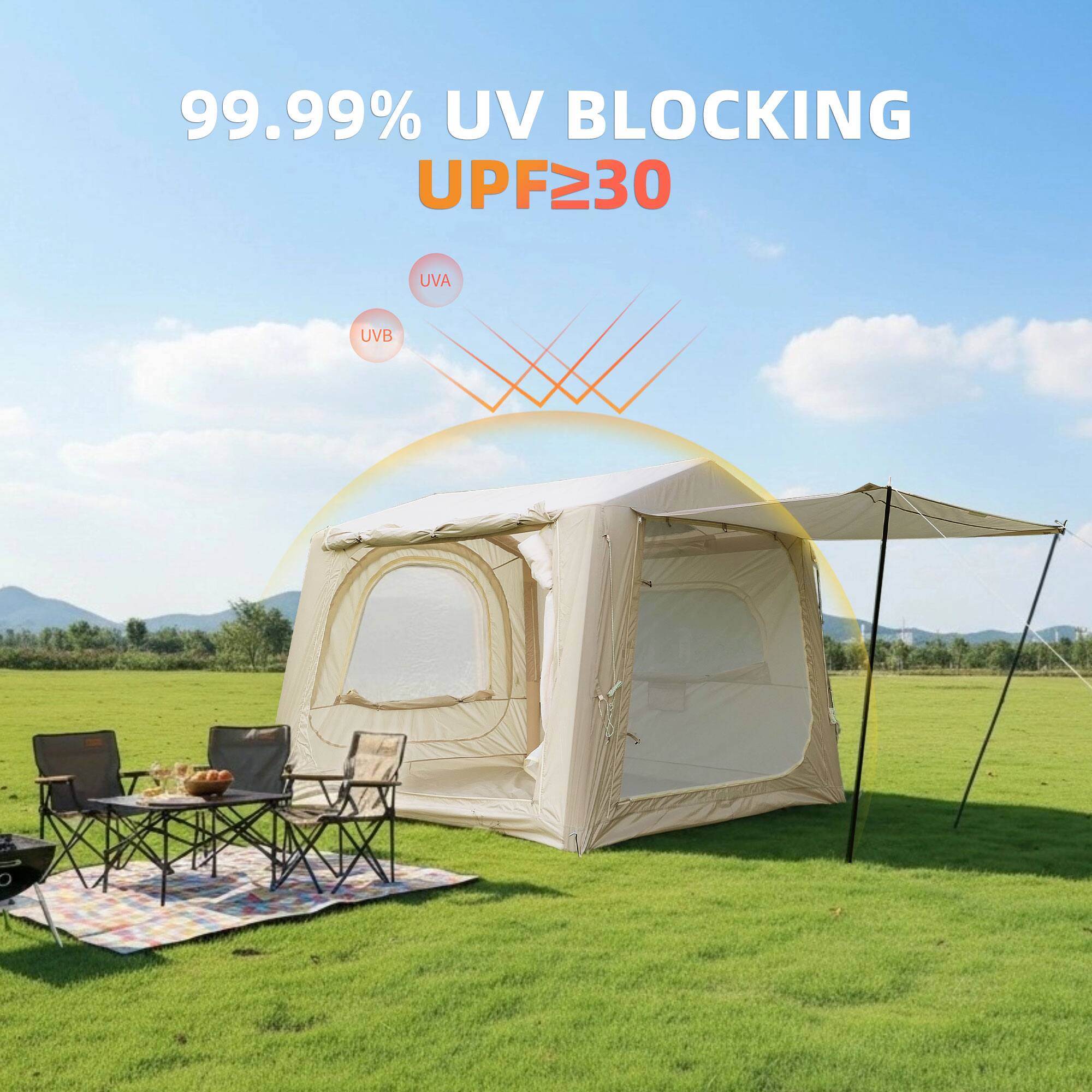 99.99% UV BLOCKING  
UPF ≥30  
UVA  
UVB