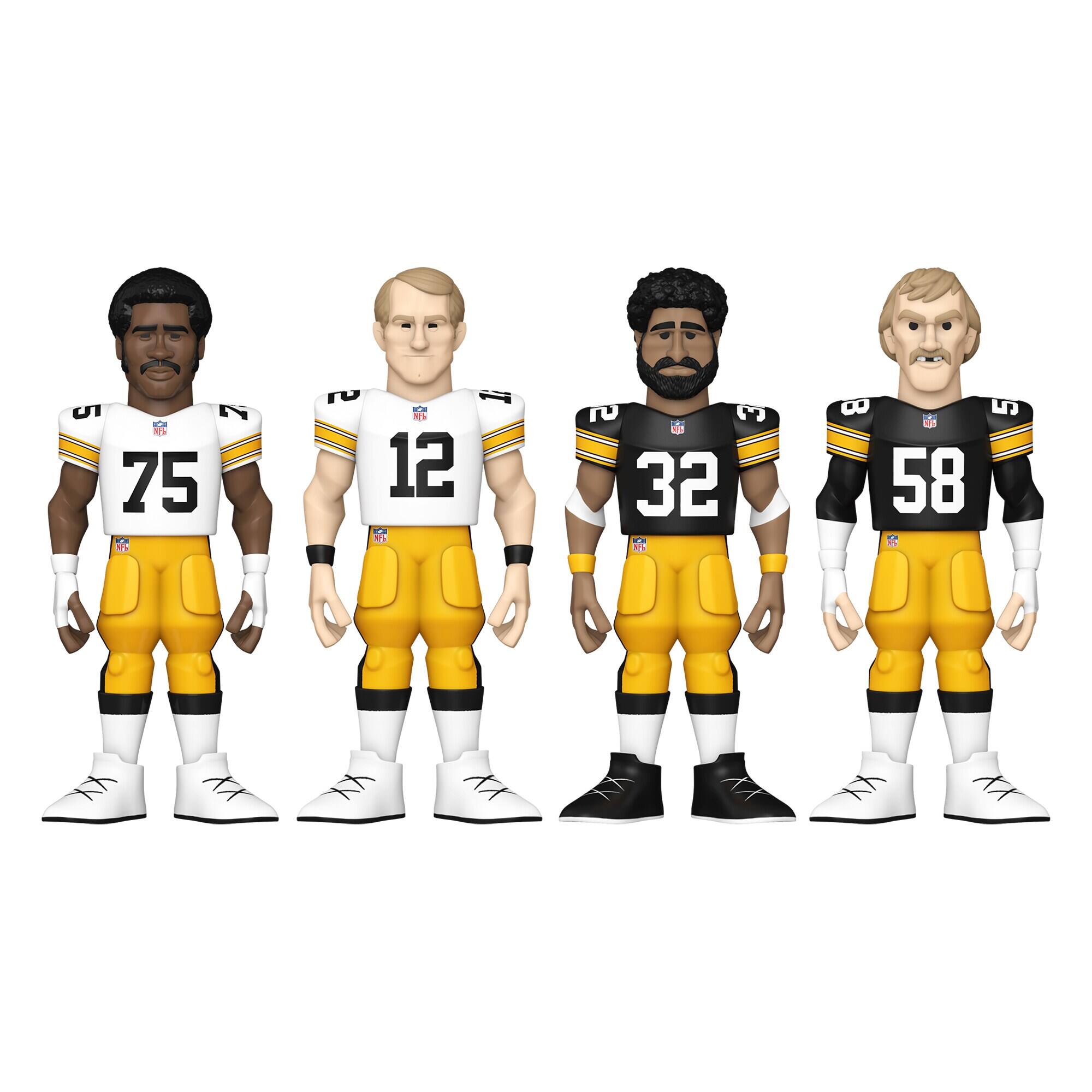 Alt View 1. Funko - Pittsburgh Steelers Funko Exclusive NFL Rushmore Four-Pack Vinyl Gold Legends 12'' Figures - Limited Edition - Black.
