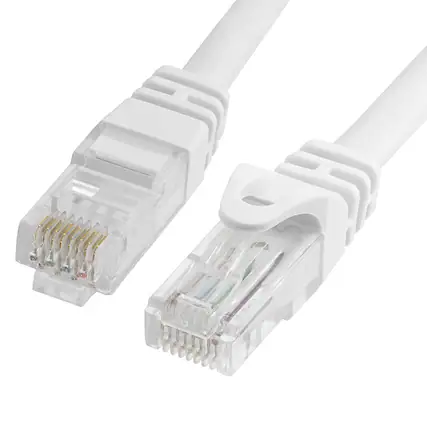 Front. Cmple.com - Cat6 Ethernet Cable 15ft White 10Gbps RJ45 LAN 550MHz UTP Network Patch Cord - White.