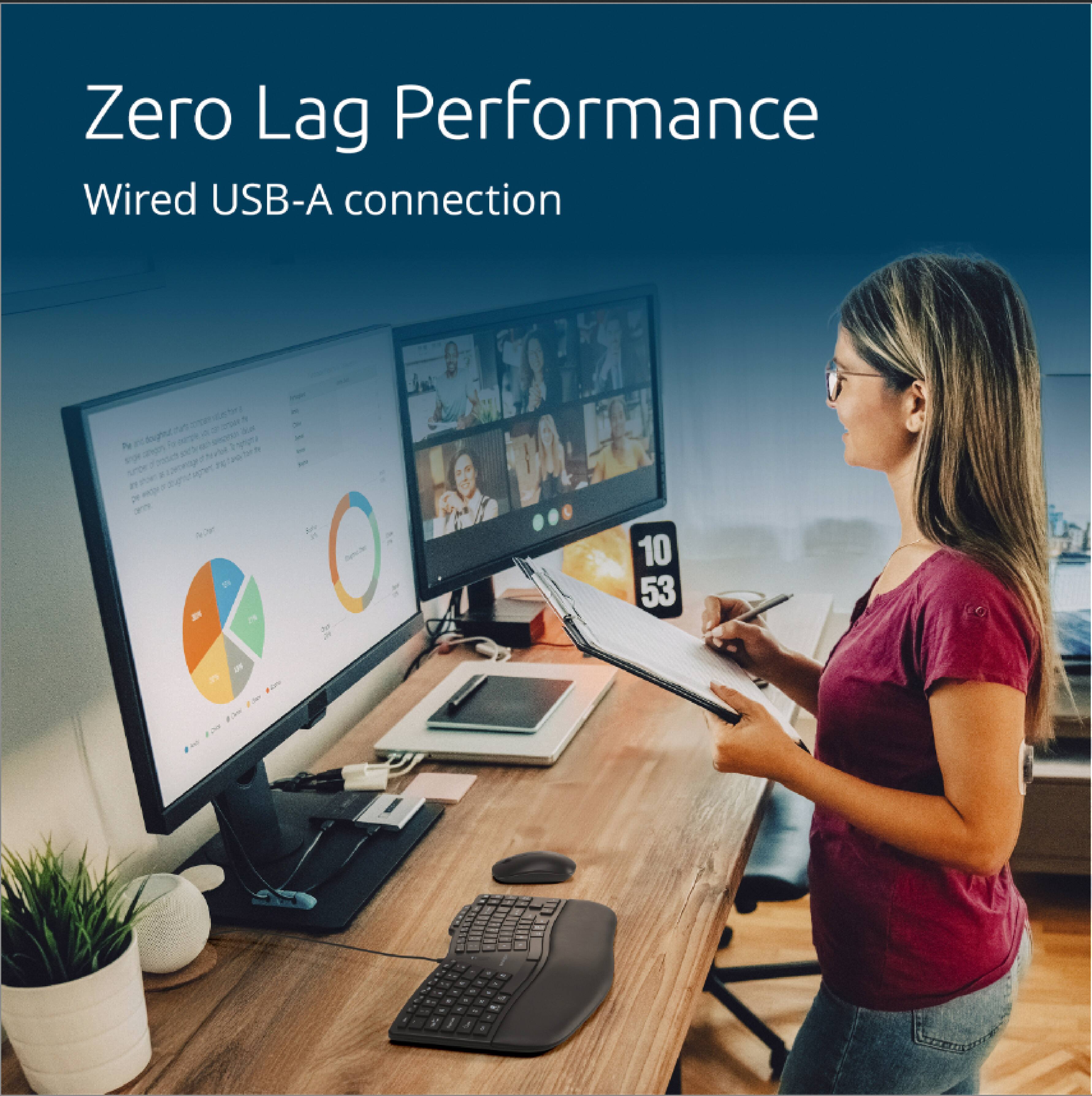 Zero Lag Performance  
Wired USB-A connection
