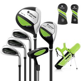 Costway - Junior Complete Golf Club Set for Kids Age 11-13 Years Old Golf Practice Set - Green
