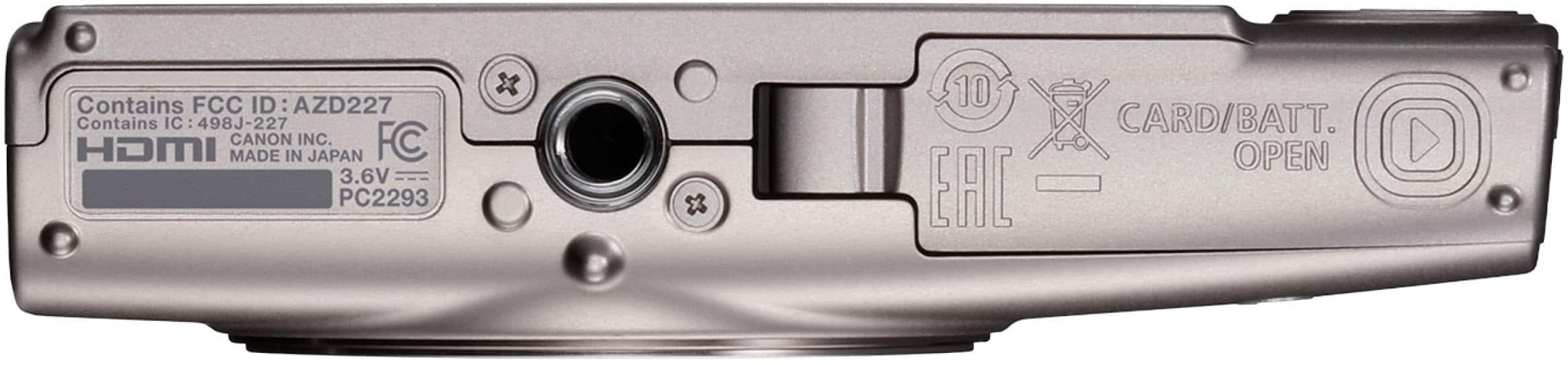 Contains FCC ID: AZD227
Contains IC: 498J-227
CANON INC.
MADE IN JAPAN
3.6V
PC2293
HDMI
CARD/BATT. OPEN
EAC
10