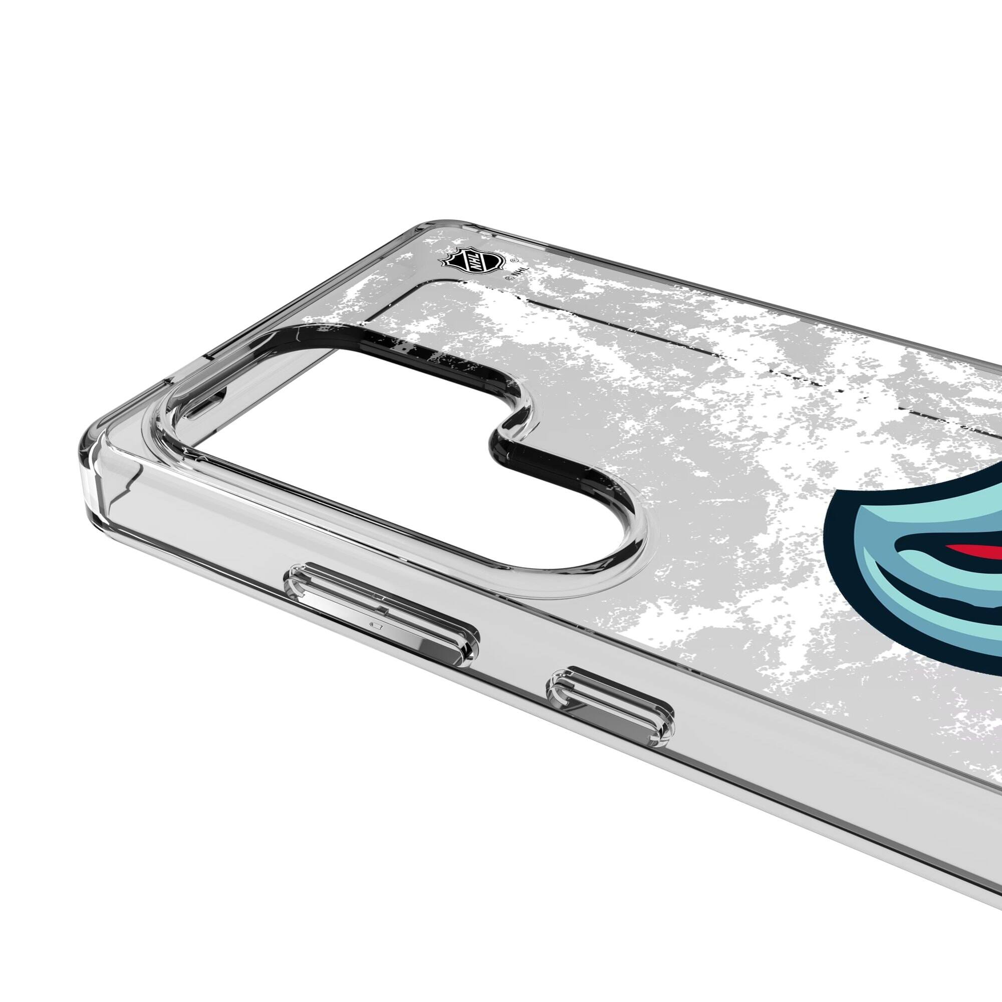 Alt View 2. Keyscaper - Seattle Kraken Galaxy Stripe Clear Ice Case - S25 - Multicolor.