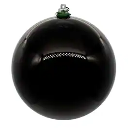 Vickerman - 10" Pearl UV Drilled Ball Ornament 1 per Bag - Black