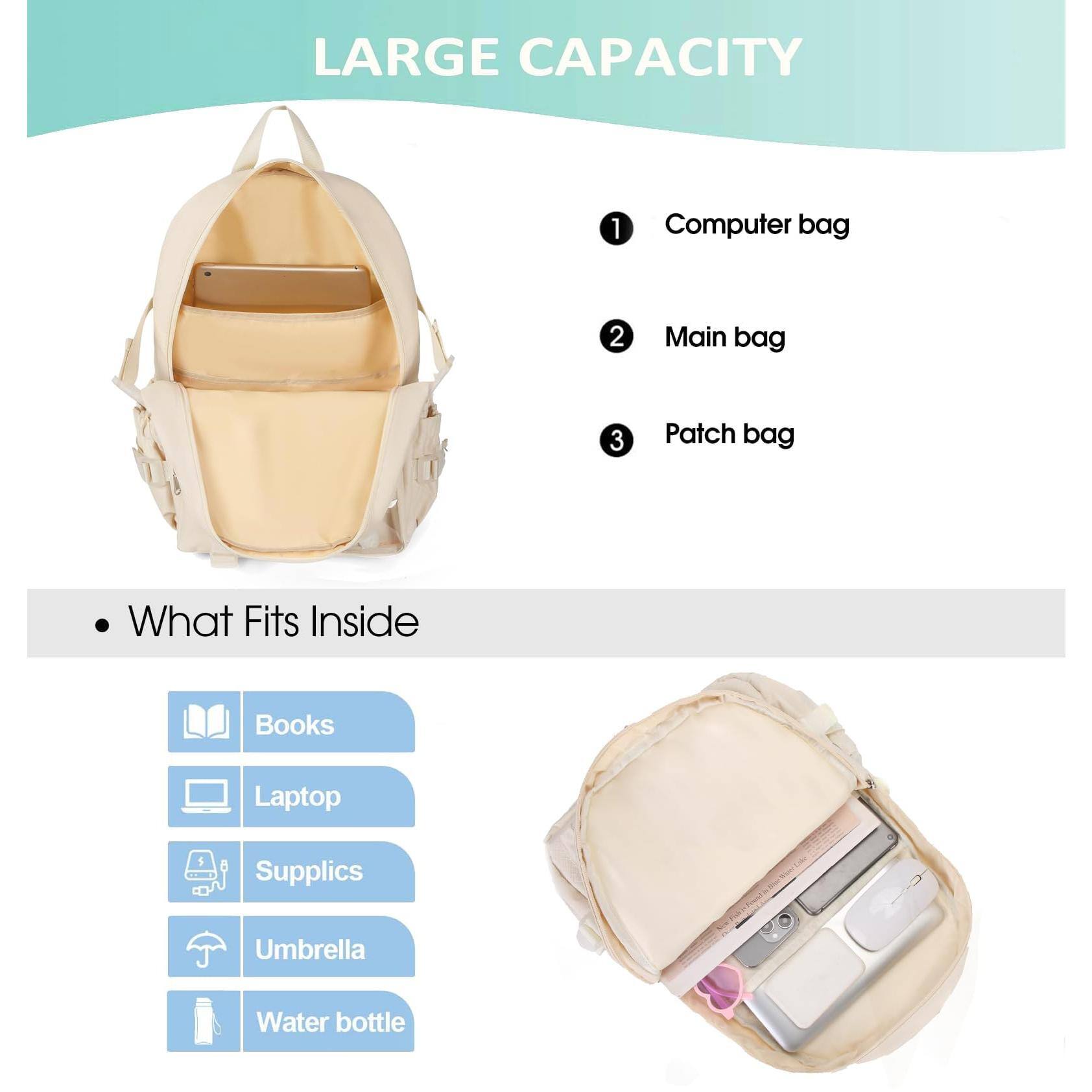 Pacoar Cade Backpack For Teen Cute Aesthetic High Middle School College ...