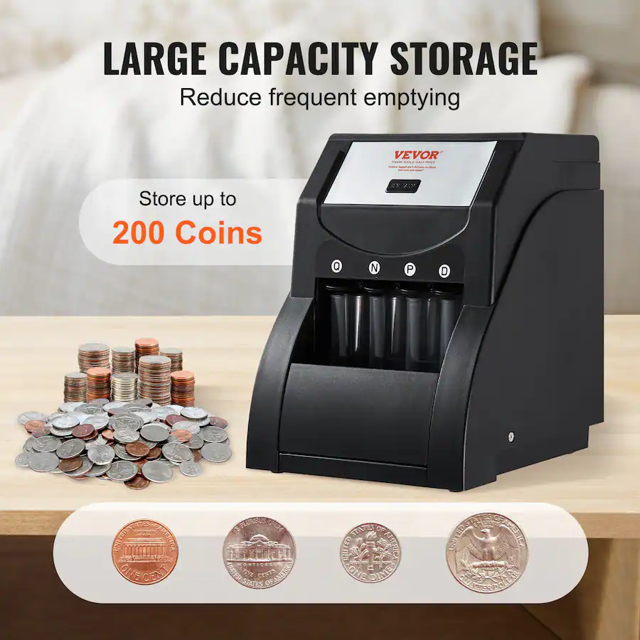 USD Coin Sorter, Coin Sorter Machine for USD Coin 1¢ 5¢ 10¢ 25¢, Sorts ...