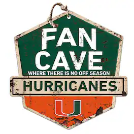 Jardine - Miami Hurricanes Fan Cave Badge Sign - Green