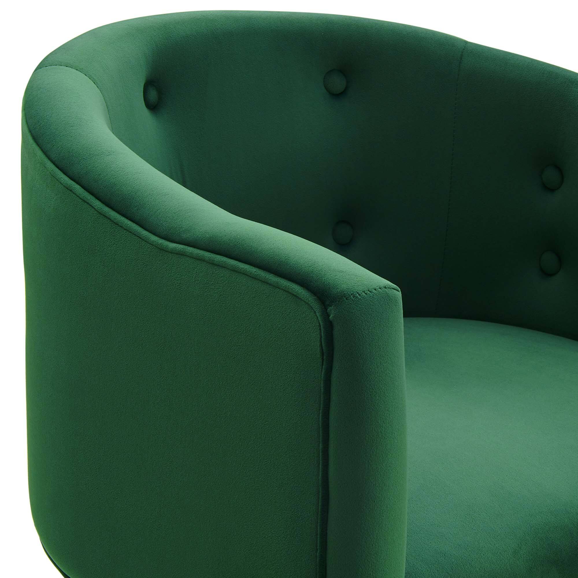 Alt View 4. Modway - Savour Tufted Performance Velvet Accent Chair by Modway - Emerald.