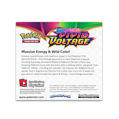 Pokmon Pokemon TCG: Sword & Shield Vivid Voltage Booster Box 36 Packs - Best Buy Pokmon Pokemon TCG: Sword & Shield Vivid Voltage Booster Box 36 Packs - Best Buy