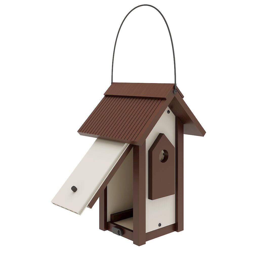 Back. New Age Pet - ECOFLEX Feathered Friends A-Frame Retreat Bird Feeder - Small - RHBAF44-09S.