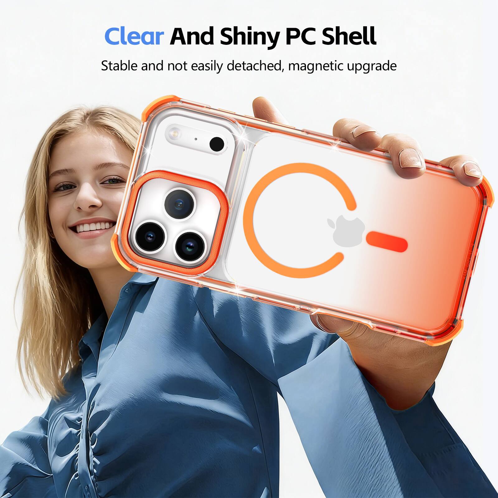 Clear And Shiny PC Shell  
Stable and not easily detached, magnetic upgrade