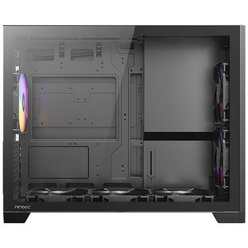 Alt View 1. Antec - FLUX M 3mm Tempered Glass Side Panel Micro-ATX Case, 6 x 120 Fans Included - Black.