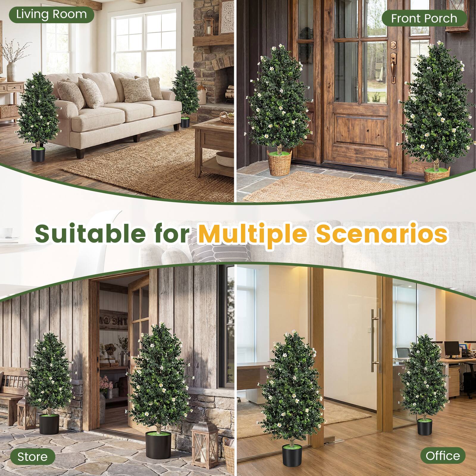 Living Room  
Front Porch  
Store  
Office  

Suitable for Multiple Scenarios