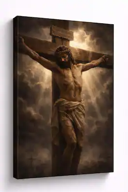 FC Design - Large Divine Sacrifice Canvas 24x36" Ready-to-Hang Religious Art Painting Home Wall Decor Gift - MultiColor