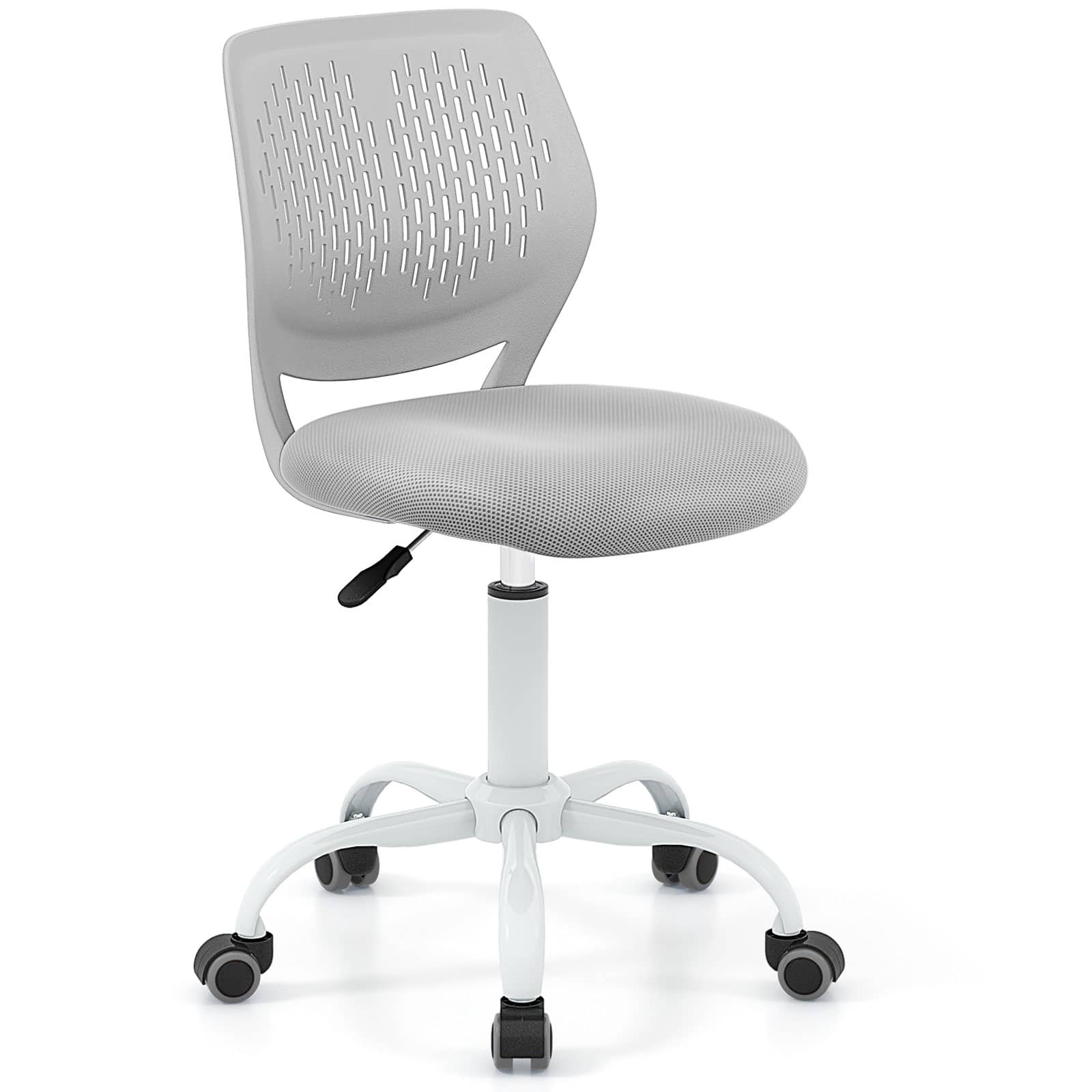 Gymax - Kids Desk Chair Ergonomic Swivel Children Mesh Study Height Adjustable - Gray