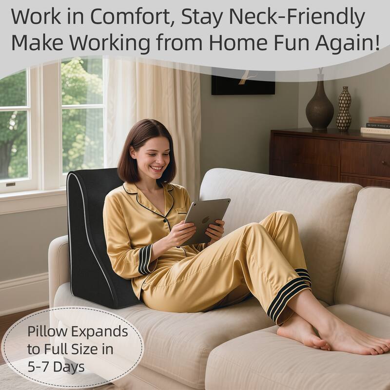 Work in Comfort, Stay Neck-Friendly  
Make Working from Home Fun Again!  

Pillow Expands to Full Size in 5-7 Days