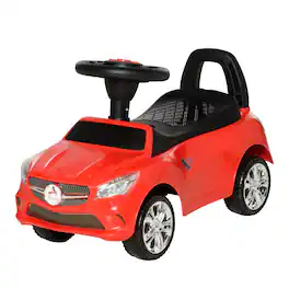 Aosom - Ride On Push Car, Foot-to-Floor Walking Sliding Toy Car for Toddler with Working Horn, Music
