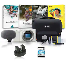 Sony - ZV-E10 Mirrorless Camera (White) Bundle