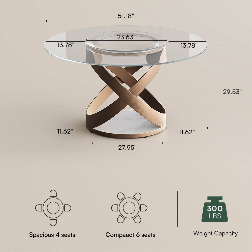 51.18" 13.78" 23.63" 13.78" 29.53" 11.62" 11.62" 27.95" 300 LBS Spacious 4 seats Compact 6 seats Weight Capacity