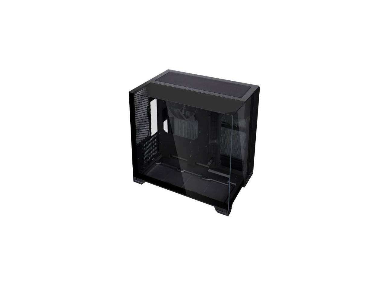 Alt View 7. Lian Li - O11 Vision-M O11VMX Dual-chamber Design Pre-installed 140 mm Fan Micro ATX Case - Black.