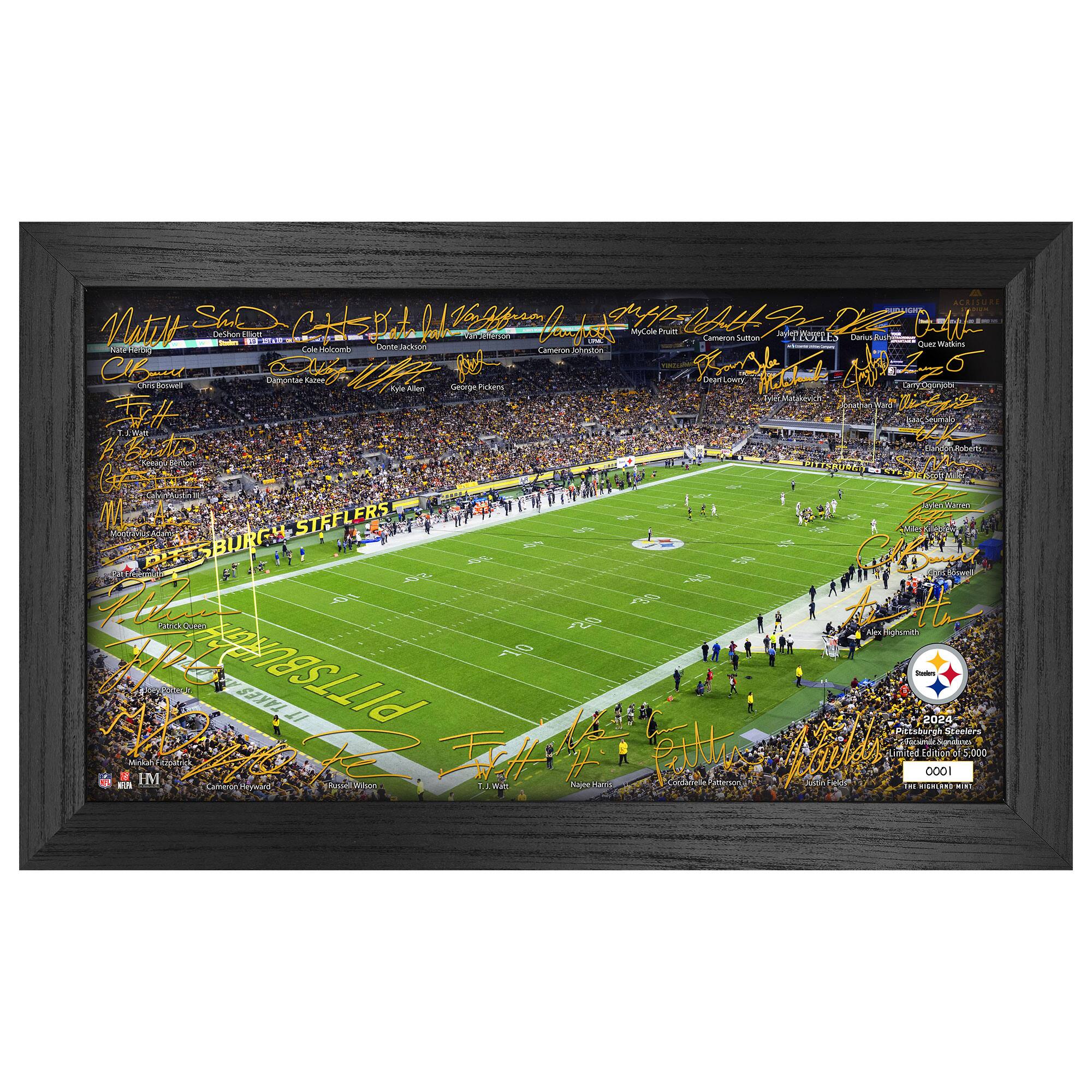 Pittsburgh Steelers 12" x 20" 2024 Signature Gridiron Panoramic Framed Photo