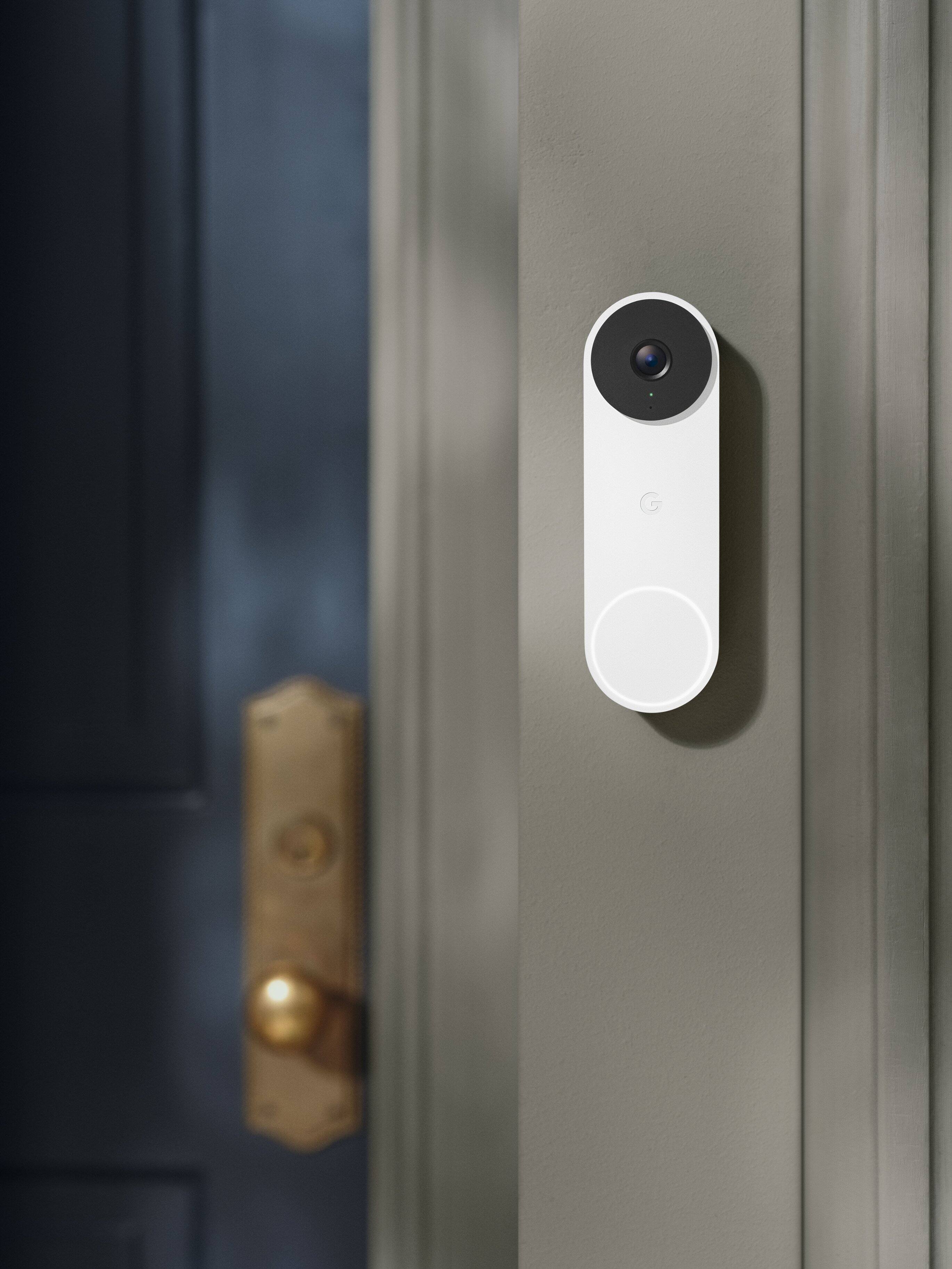 Alt View 23. Google - Nest Doorbell (wired, 3rd gen) - Latest Model - 2K Video and Gemini - Snow.