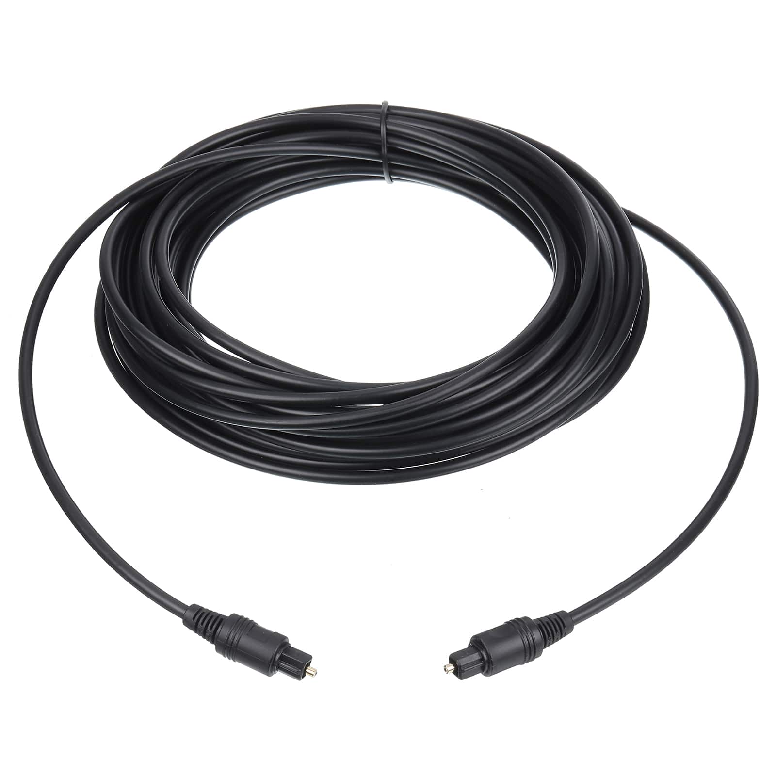 Unique Bargains - Fiber Optic Audio Cable Digital Audio Optic Cable TOS Link PVC Straight Connector for TV DVD Amplifier - Black