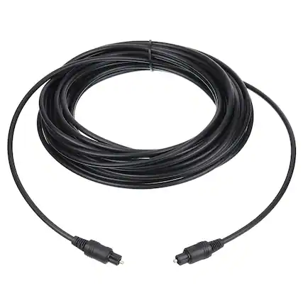 Front. Unique Bargains - Fiber Optic Audio Cable Digital Audio Optic Cable TOS Link PVC Straight Connector for TV DVD Amplifier - Black.