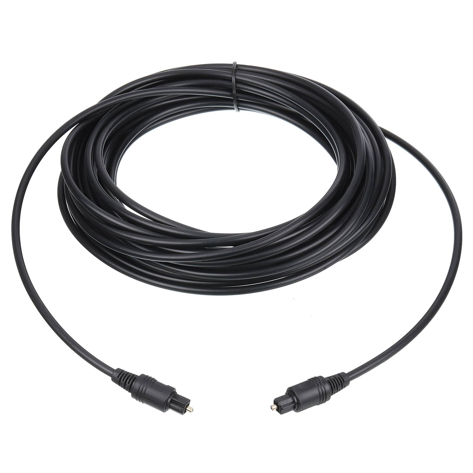 Front. Unique Bargains - Fiber Optic Audio Cable Digital Audio Optic Cable TOS Link PVC Straight Connector for TV DVD Amplifier - Black.