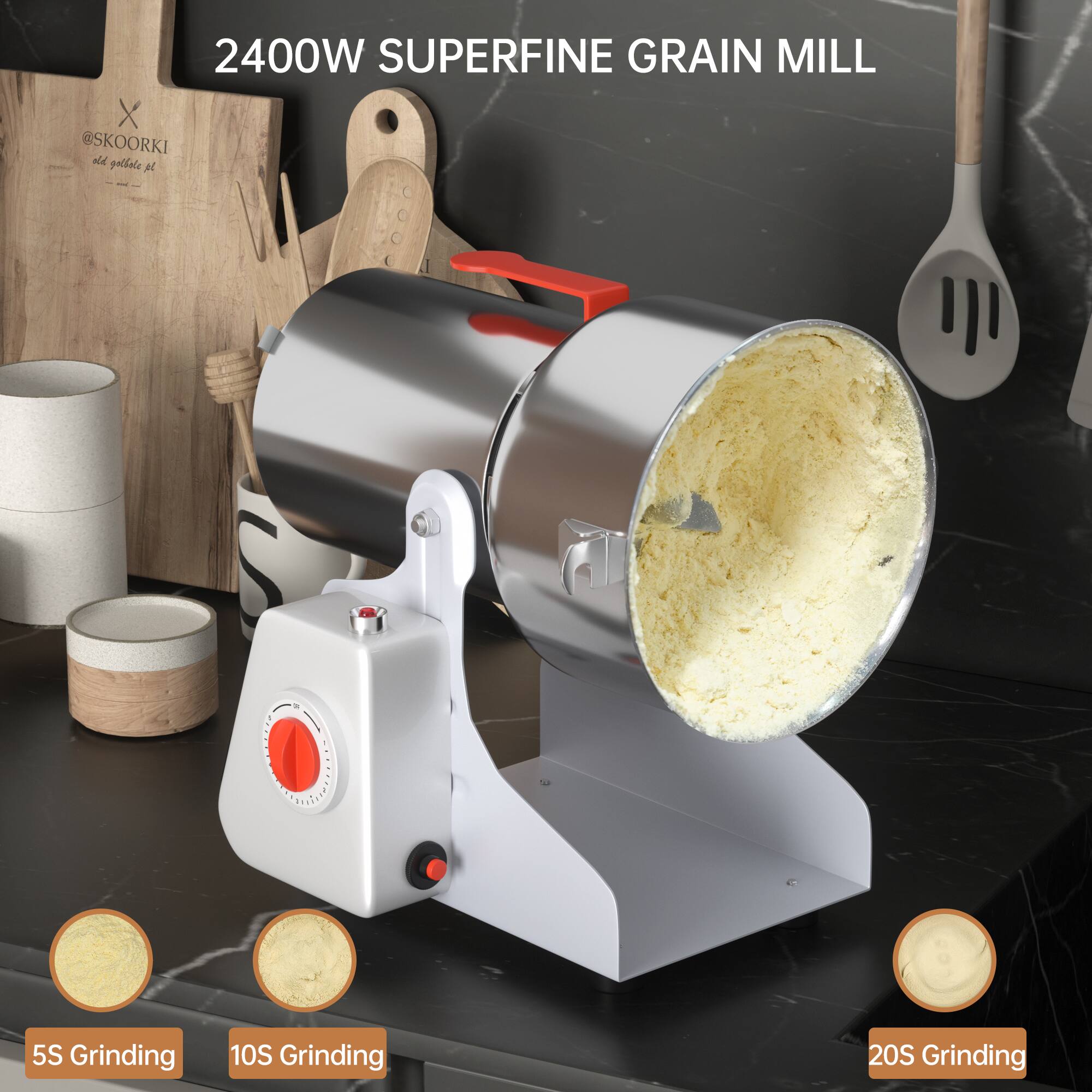 2400W SUPERFINE GRAIN MILL

@SKOORKI

5S Grinding
10S Grinding
20S Grinding