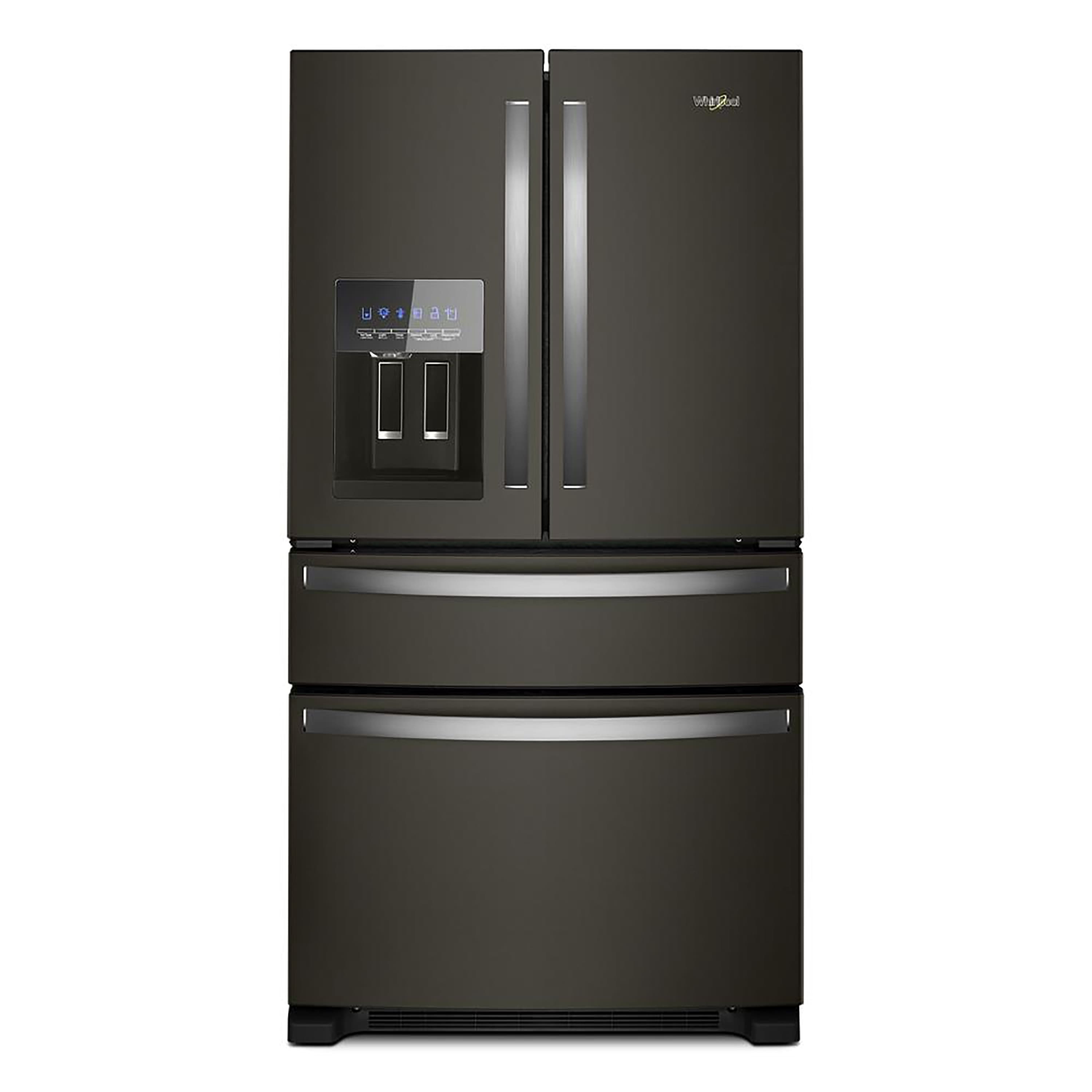 Whirlpool - 24.5 Cu. Ft. French Door Refrigerator with Two-Tier Freezer Storage - Black Stainless Steel - Front_Zoom