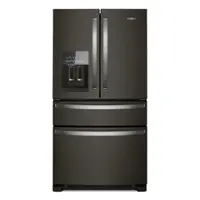 Whirlpool - 24.5 Cu. Ft. French Door Refrigerator with Two-Tier Freezer Storage - Black Stainless Steel - Front_Zoom