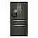 Front. Whirlpool - 24.5 Cu. Ft. French Door Refrigerator with Two-Tier Freezer Storage - Fingerprint Resistant Black Stainless.