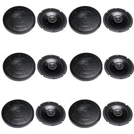 Hifonics - Zeus 6.5 Inch 3 Way 300W Shallow Mount Coaxial Speakers (12 Pack) - Black