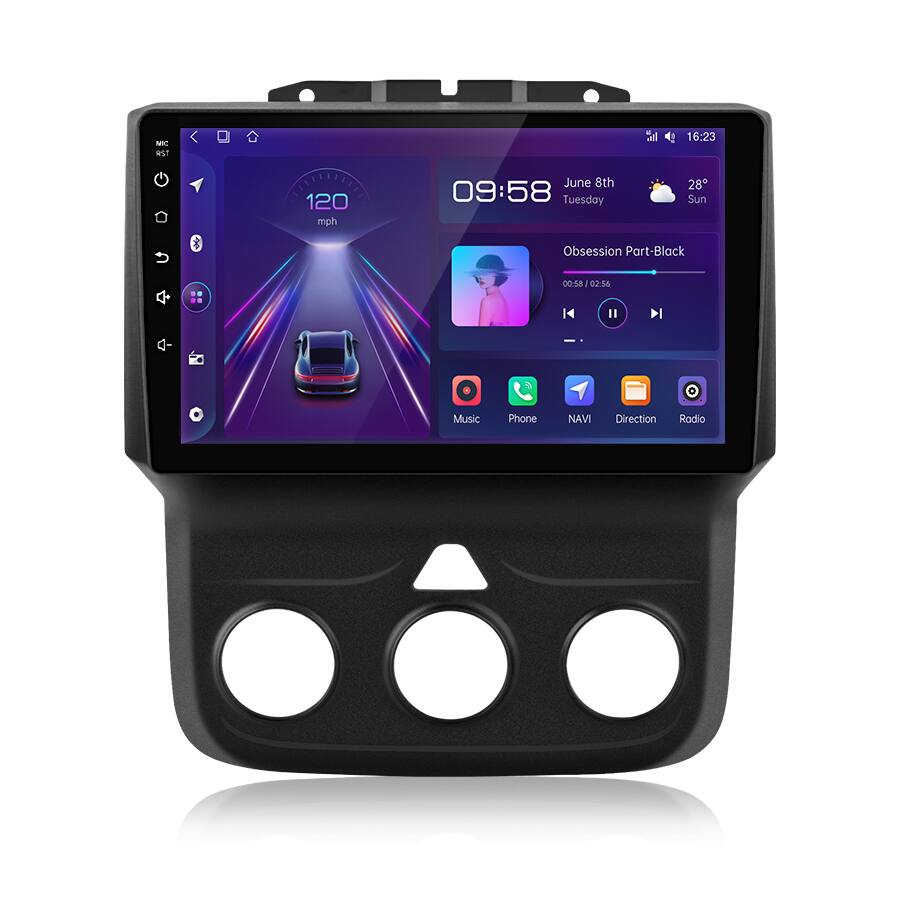 Junsun - For Dodge Ram 1500 2500 3500 2013-2018 9" 4+64GB 8 Core Android 15 Car Stereo Radio GPS Navi BT WIFI RDS SWC - Black