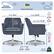 Product Dimensions: Serta Always Comfortable
- Width: 25.5"
- Back Height: 16.75"
- Arm Height:
- Max: 28.25"
- Min: 25.25"
- Depth: 28.25"
- Seat Depth: 18.75"
- Inside Seat Width: 18.5"
- Seat Height:
- Max: 23"
- Min: 20"
- Chair Height:
- Max: 36.75"
- Min: 33.75"
- Weight Capacity: 250 Pounds