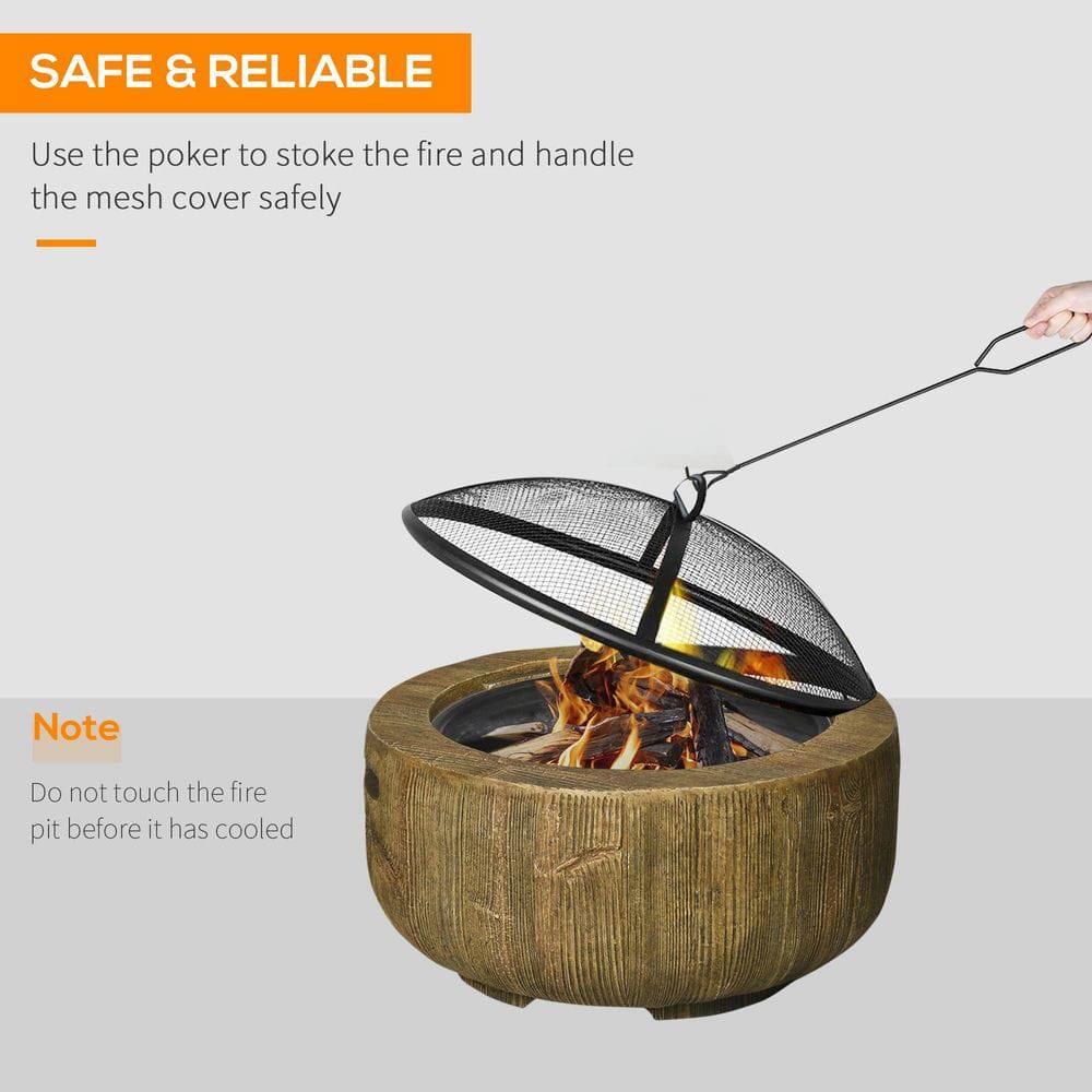 **SAFE & RELIABLE**

Use the poker to stoke the fire and handle the mesh cover safely

---

**Note**

Do not touch the fire pit before it has cooled