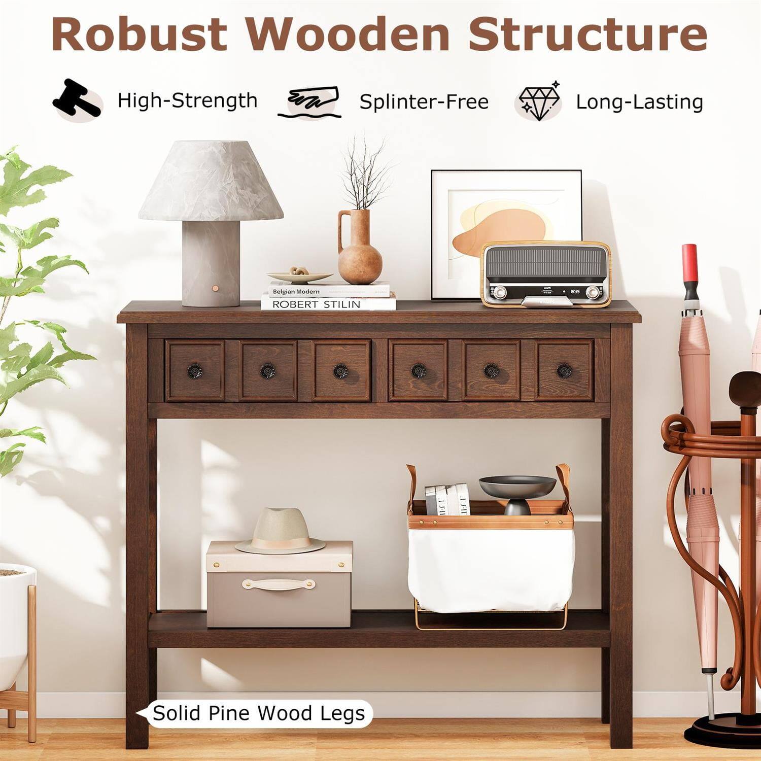Robust Wooden Structure  
High-Strength  
Splinter-Free  
Long-Lasting  

Solid Pine Wood Legs