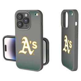 Keyscaper - MLB - Athletics Linen Logo iPhone Soft Touch Case - 14 - Gray