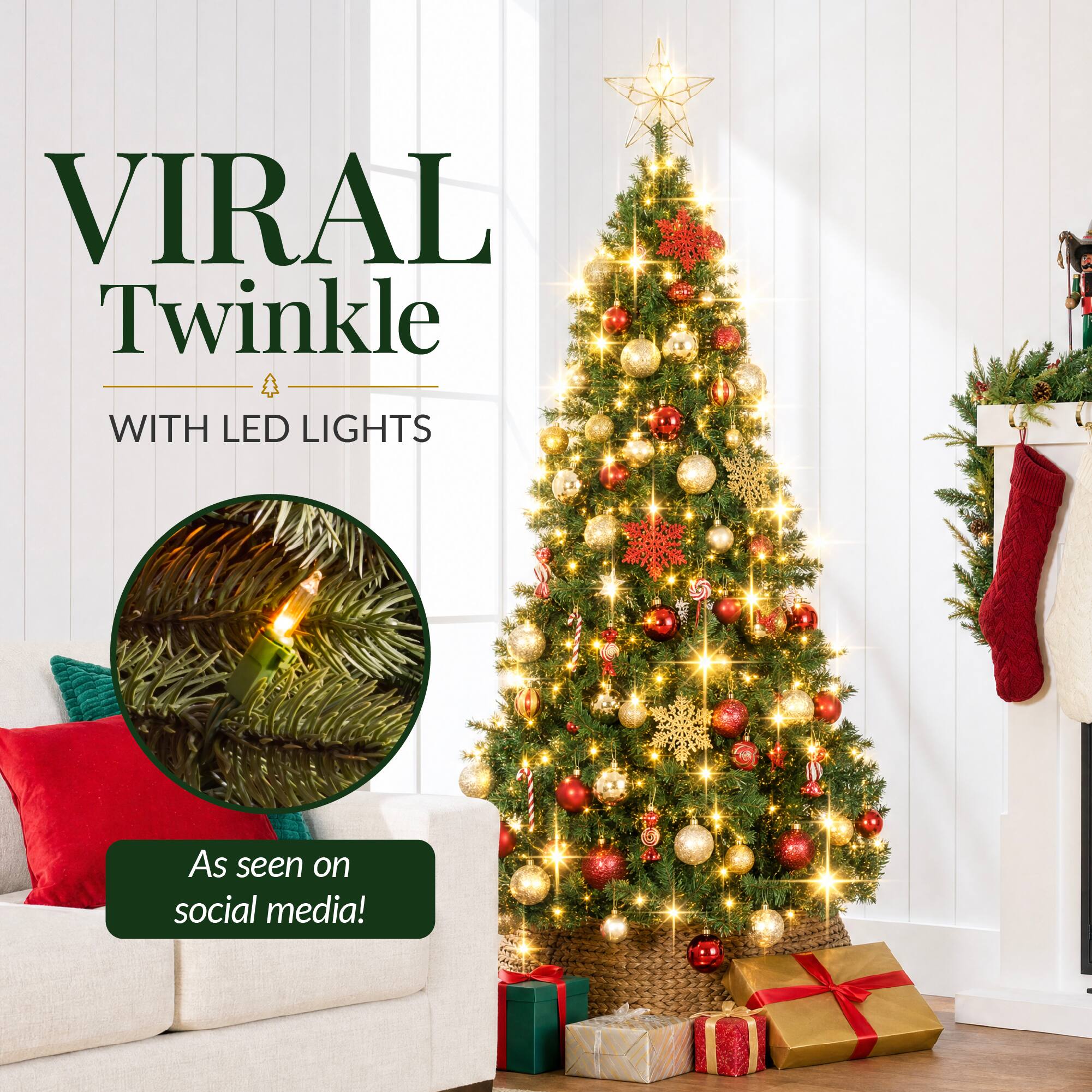 VIRAL Twinkle  
WITH LED LIGHTS  
As seen on social media!