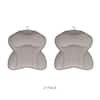 Front. SLF - SLF Luxury Bath Pillows, 2-Pack of Mesh Bath Pillow with Suction Cup - Beige.